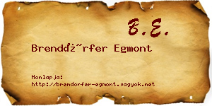 Brendörfer Egmont névjegykártya